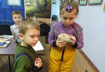 Занятие в детском клубе "Юный палеонтолог".